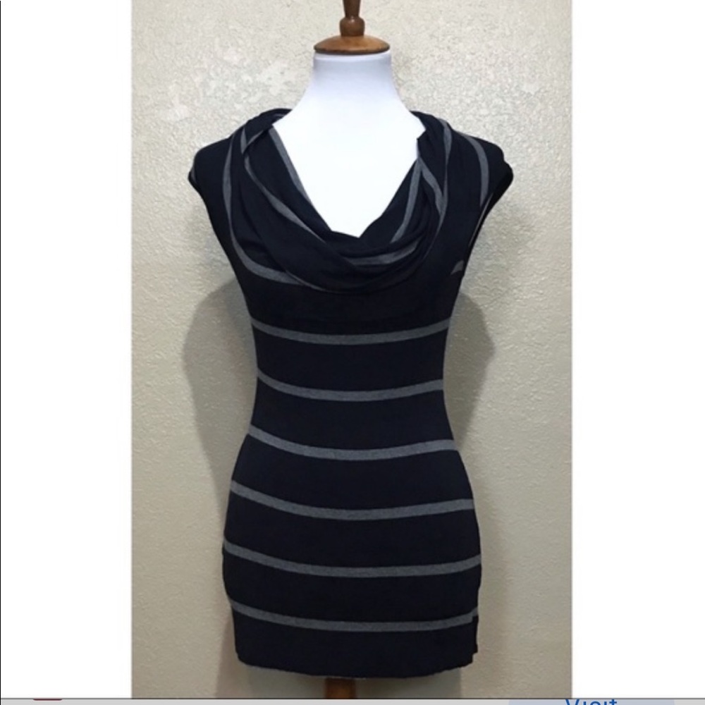 Bailey 44 Striped Jersey Cowl Neck Top